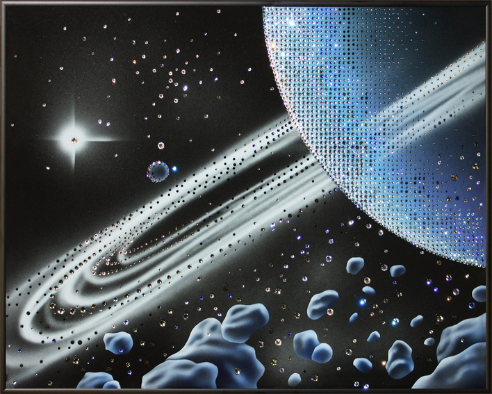 Картина с кристаллами Кольца Сатурна К-052