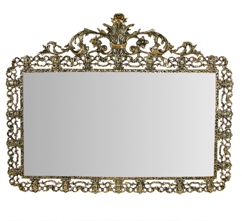 Зеркало Дуэ Кватро Си в раме, золото BP-50107