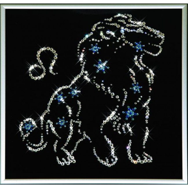 Картина с кристаллами Звездный лев 25х25
