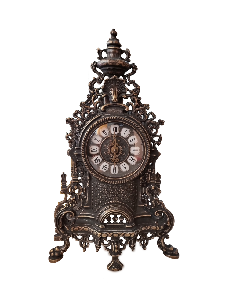 Часы Барокко каминные под бронзу AL-82-103-ANT