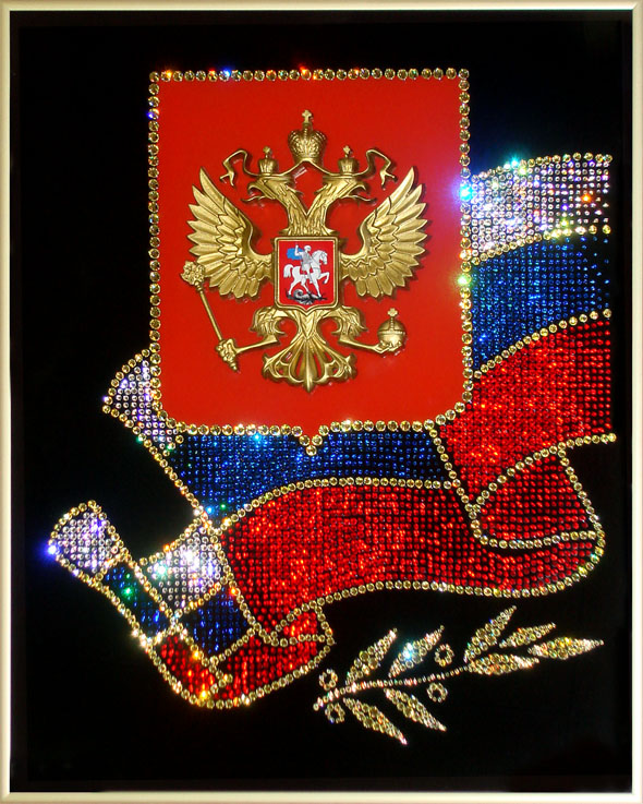 Картина с кристаллами Российская символика Р-009