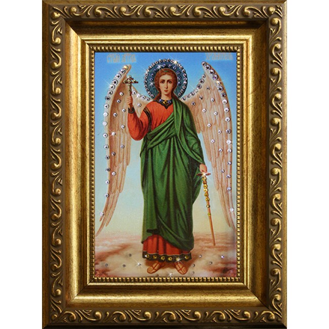 Картина с кристаллами Ангел-Хранитель (стеклопечать)