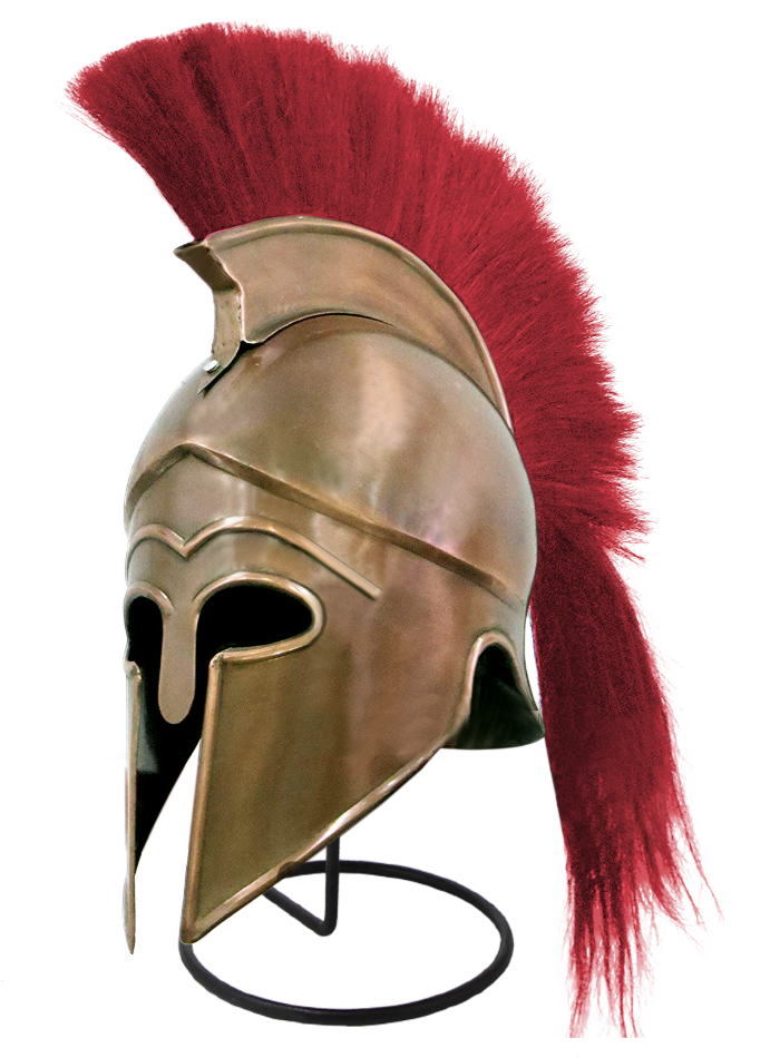 Шлем коринфский с красным плюмажем NA-36117-R