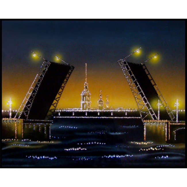 Картина с кристаллами Дворцовый мост