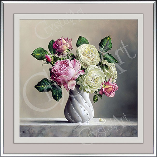 Картина с кристаллами Букет роз