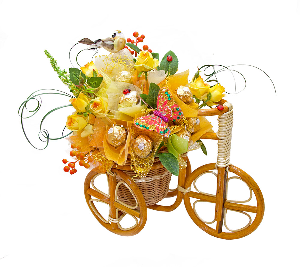 Букет из конфет: Велосипед - детальная