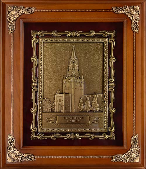 Панно в деревянной раме Спасская башня 14-201 